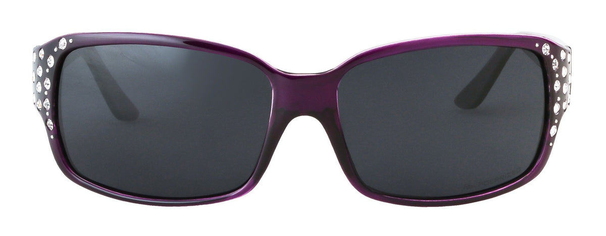 Second image: Polarized Sunglasses for Women - Premium Lavender Fashion Sunglasses - HZ Series Diamante Womens Designer Sunglasses