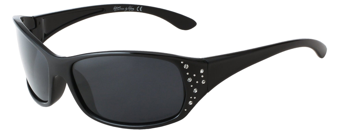 Main image: Polarized Sunglasses for Women – Midnight Black Frame – Dark Smoke Lens – HZ Series Elettra – Women’s Premium Designer Fashion Sunglasses