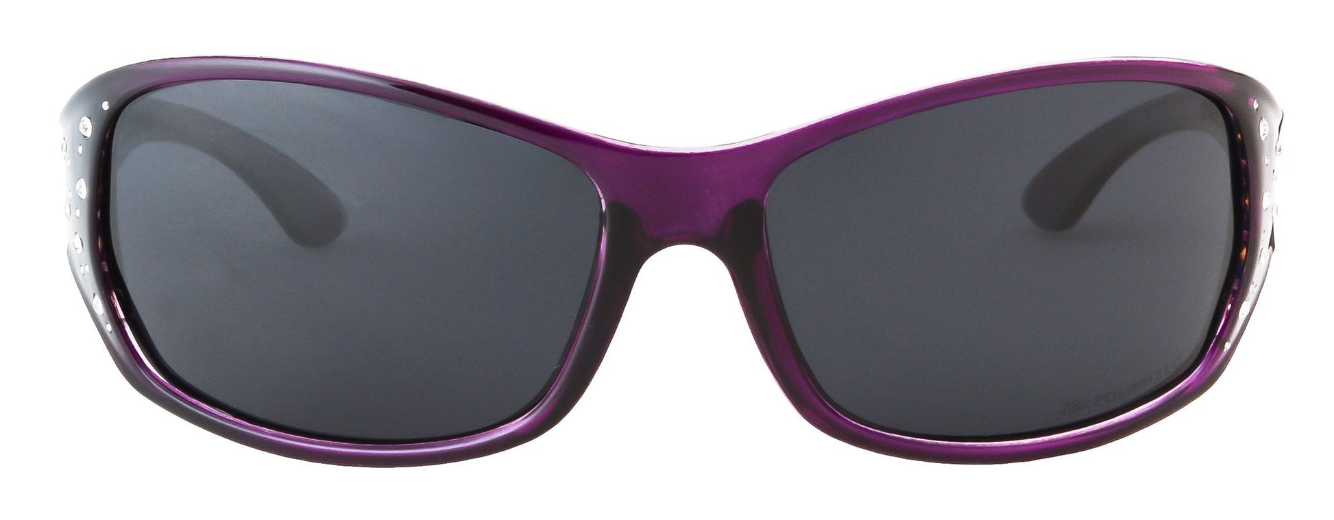 Second image: Polarized Sunglasses for Women – Deep Lavender Frame – Dark Smoke Lens – HZ Series Elettra – Women’s Premium Designer Fashion Sunglasses