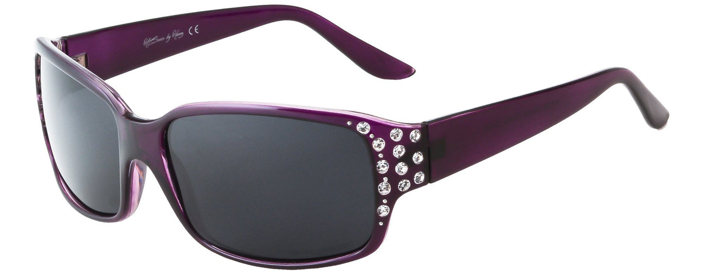 Main image: Polarized Sunglasses for Women - Premium Lavender Fashion Sunglasses - HZ Series Diamante Womens Designer Sunglasses