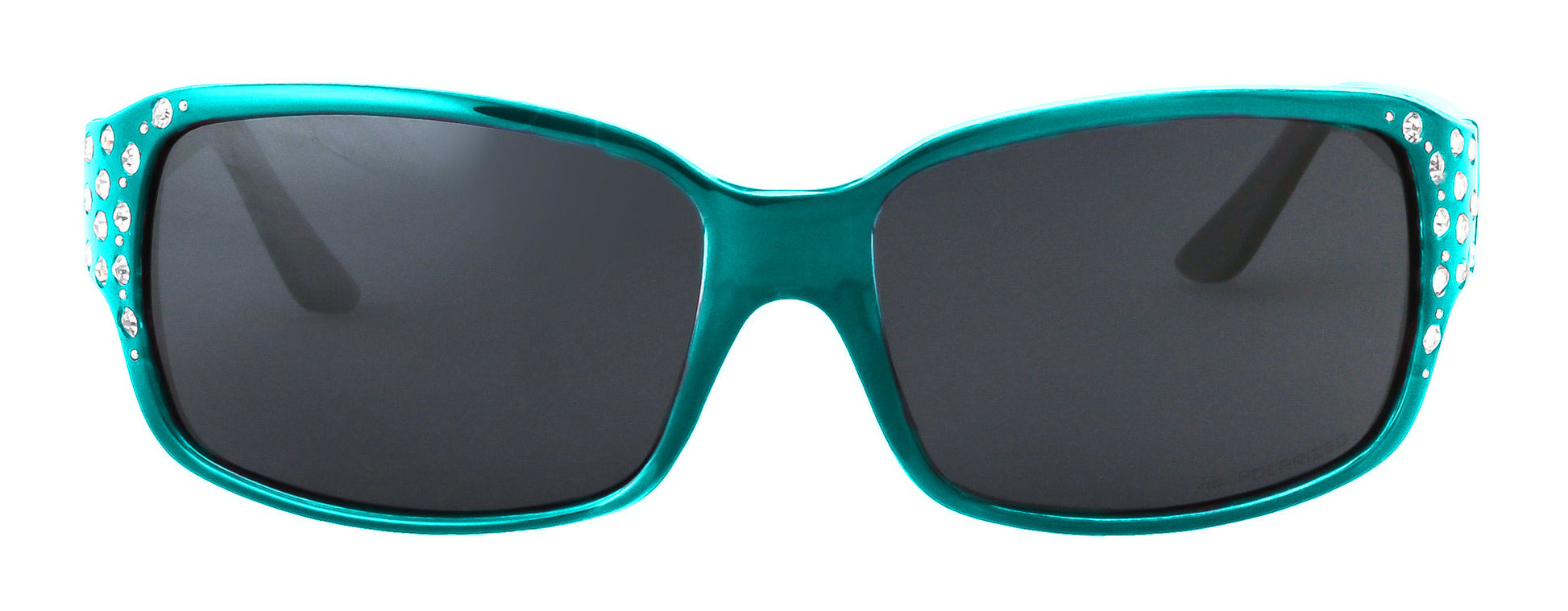 Second image: Polarized Sunglasses for Women - Premium Teal Fashion Sunglasses - HZ Series Diamante Womens Designer Sunglasses