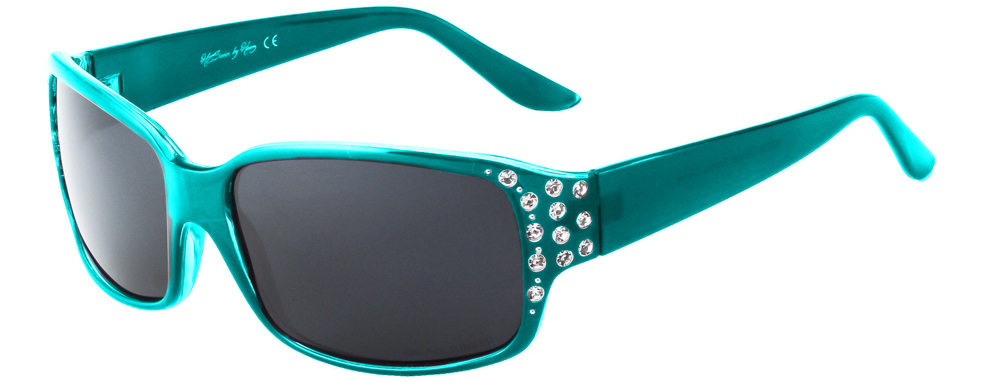 Main image: Polarized Sunglasses for Women - Premium Teal Fashion Sunglasses - HZ Series Diamante Womens Designer Sunglasses