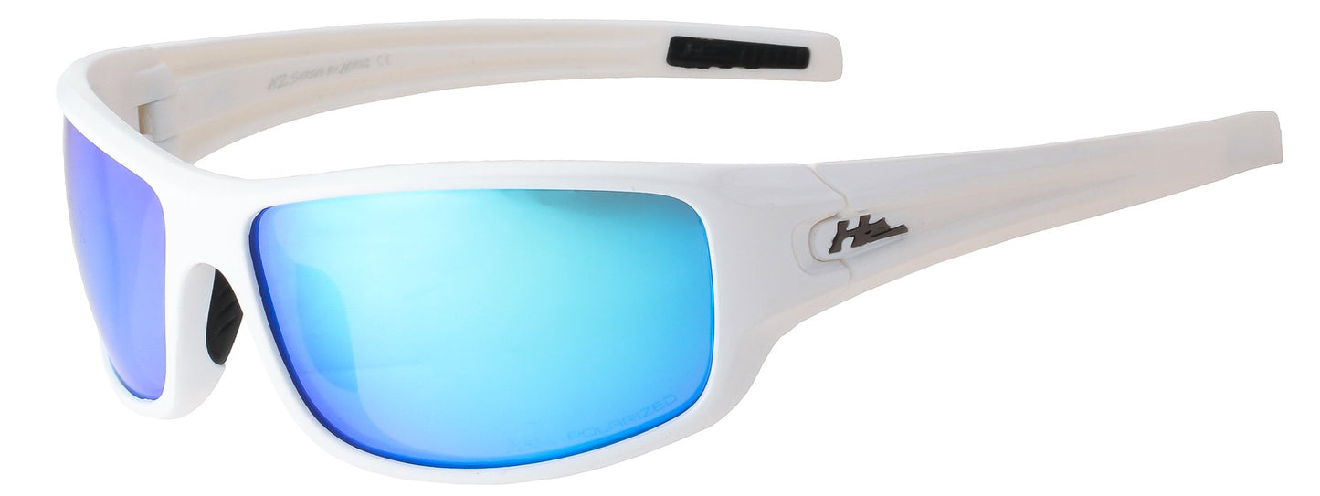 Main image: HZ Series Arkana - Premium Polarized Sunglasses by Hornz - Matte Gun Metal Grey Frame - Blue Ice Mirror Lens