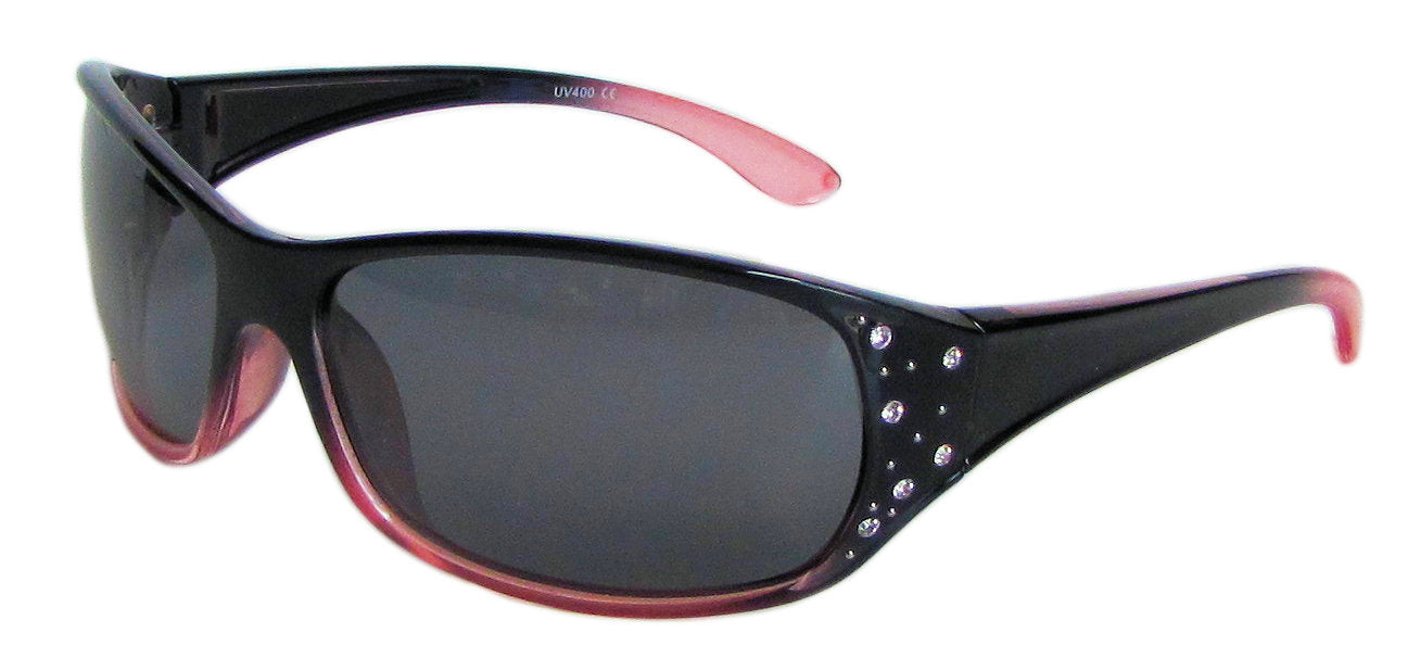 Main image: Polarized Sunglasses for Women - Premium Fashion Sunglasses - HZ Series Elettra Womens Designer Sunglasses (Black & Red, Dark Smoke)
