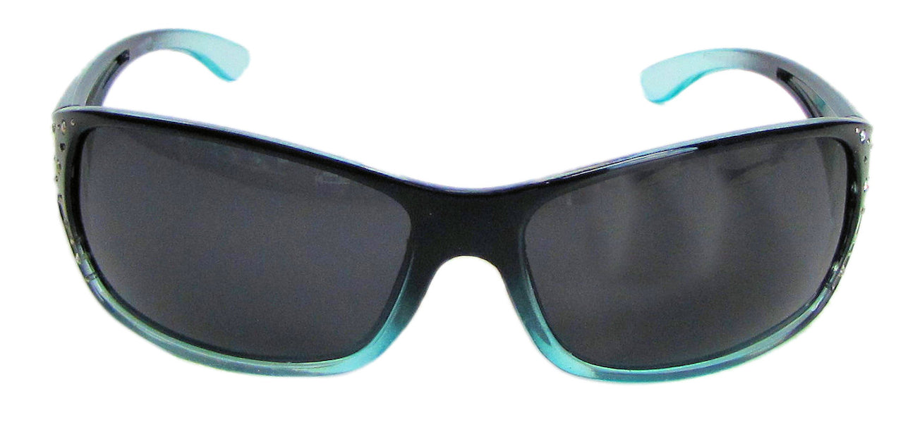 Second image: Polarized Sunglasses for Women - Premium Fashion Sunglasses - HZ Series Elettra Womens Designer Sunglasses (Black & Blue, Dark Smoke)