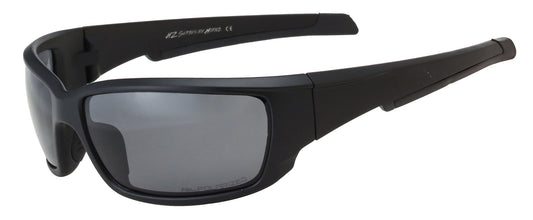 Main image: HZ Series Superfit - Premium Polarized Sunglasses by Hornz – Sunglasses for Men – Full Frame Strong Arms – Matte Black Frame – Dark Smoke Lens