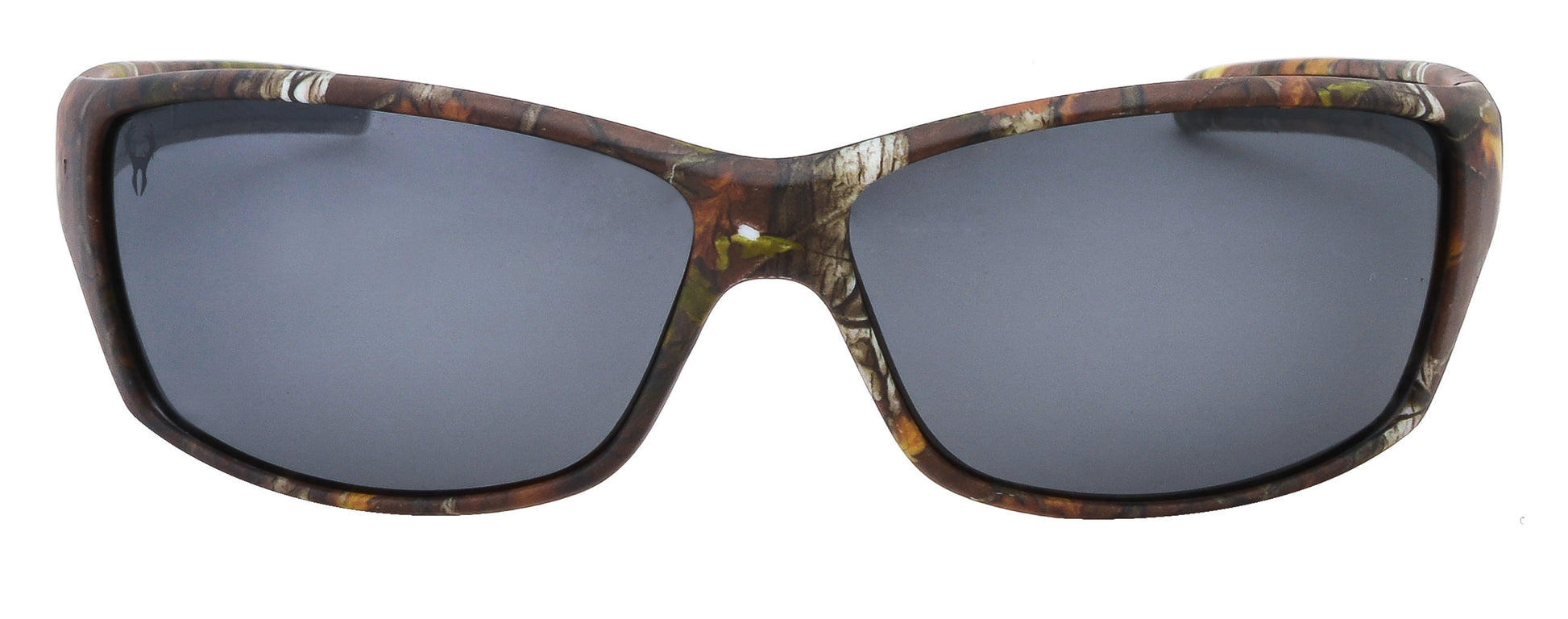 Third image: Hornz Brown Forest Camouflage Polarized Sunglasses for Men Full Frame & Free Matching Microfiber Pouch – Brown Camo Frame - Smoke Lens